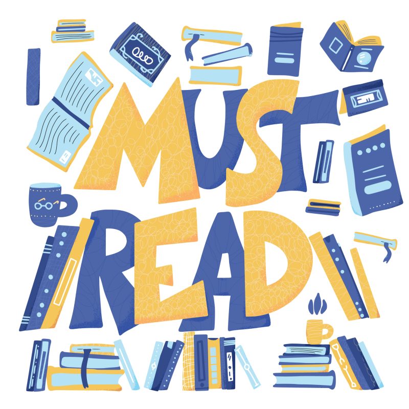 Image shows an illustration featuring the words "Must Read." It is being used in an article titled "Reading List for Law Firm Trainers."